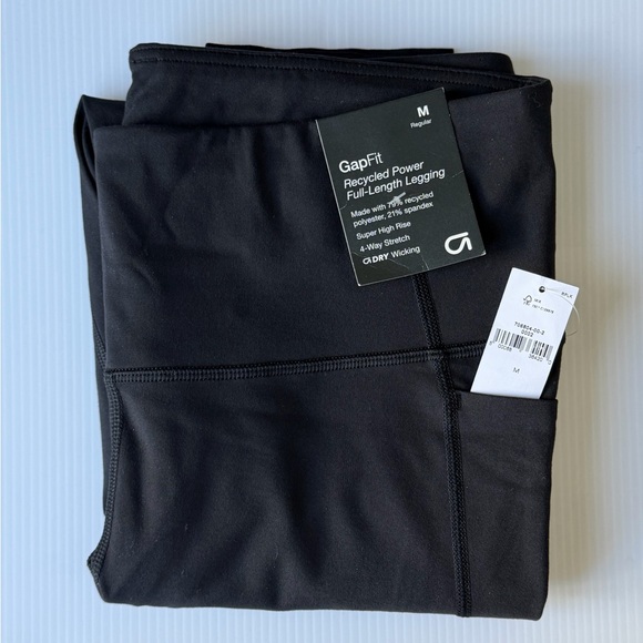 GAP GapFit Recycled Power Full-Length Leggings M w/pockets - Picture 2 of 3